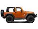 RedRock 4-Inch Oval Straight Side Step Bars; Textured Black (07-18 Jeep Wrangler JK 2-Door)