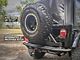 RedRock Tubular Rock Crawler Rear Bumper with Tire Carrier; Textured Black (97-06 Jeep Wrangler TJ)