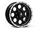 Mammoth 8 Simulated Beadlock Style Black Wheel; 16x8; 0mm Offset (87-95 Jeep Wrangler YJ)