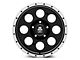 Mammoth 8 Simulated Beadlock Style Black Wheel; 16x8; 0mm Offset (07-18 Jeep Wrangler JK)