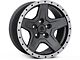 Mammoth Boulder Simulated Beadlock Style Charcoal Wheel; 16x8 (87-95 Jeep Wrangler YJ)