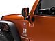 Barricade Side Mirror Relocation Kit; Black (07-18 Jeep Wrangler JK w/o Factory Powered & Heated Mirrors)