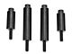 GraBars Genuine Solid Steel Front and Rear Grab Handles; Black Grips (07-18 Jeep Wrangler JK 4-Door)