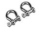 Rugged Ridge 7/8-Inch D-Ring Shackles; Stainless Steel