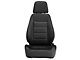 Corbeau Sport Seat; Black Vinyl; Pair (87-22 Jeep Wrangler YJ, TJ, JK & JL)