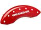 MGP Brake Caliper Covers with Jeep Wrangler Logo; Red; Front and Rear (07-18 Jeep Wrangler JK)