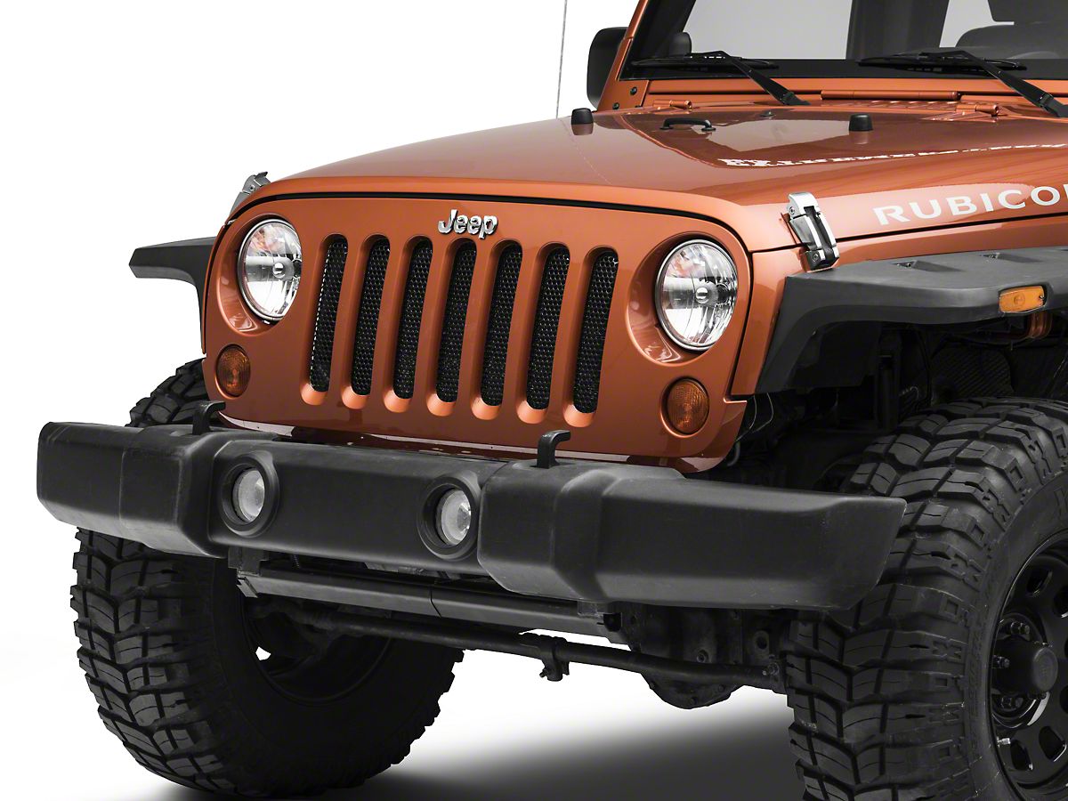 Rugged Ridge Perforated Grille Insert; Black (07-18 Jeep Wrangler JK)