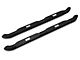 Big Step 4-Inch Round Side Step Bars; Textured Black (07-18 Jeep Wrangler JK 4-Door)