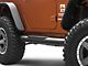 Big Step 4-Inch Round Side Step Bars; Textured Black (07-18 Jeep Wrangler JK 2-Door)