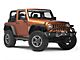 Big Step 4-Inch Round Side Step Bars; Textured Black (07-18 Jeep Wrangler JK 2-Door)