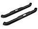 Big Step 4-Inch Round Side Step Bars; Textured Black (07-18 Jeep Wrangler JK 2-Door)