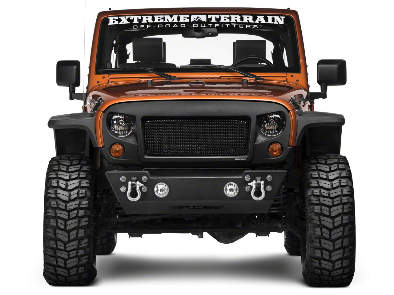 Rugged Ridge Spartan Grille; Satin Black (07-18 Jeep Wrangler JK)