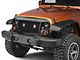 Rugged Ridge Spartan Grille with Mesh Insert and Round LED Lights; Satin Black (07-18 Jeep Wrangler JK)