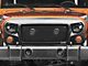 Rugged Ridge Spartan Grille with Mesh Insert and Round LED Lights; Satin Black (07-18 Jeep Wrangler JK)