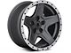 Mammoth Boulder Simulated Beadlock Style Charcoal 16x8 Wheel and BF Goodrich All Terrain TA KO2 305/70R16 Tire Kit (87-06 Jeep Wrangler YJ & TJ)