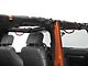 RedRock Front Rollbar Paracord Grab Handles with D-Rings; Black and Red (07-18 Jeep Wrangler JK)