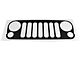 SEC10 Grille Decal; Matte Black (07-18 Jeep Wrangler JK)