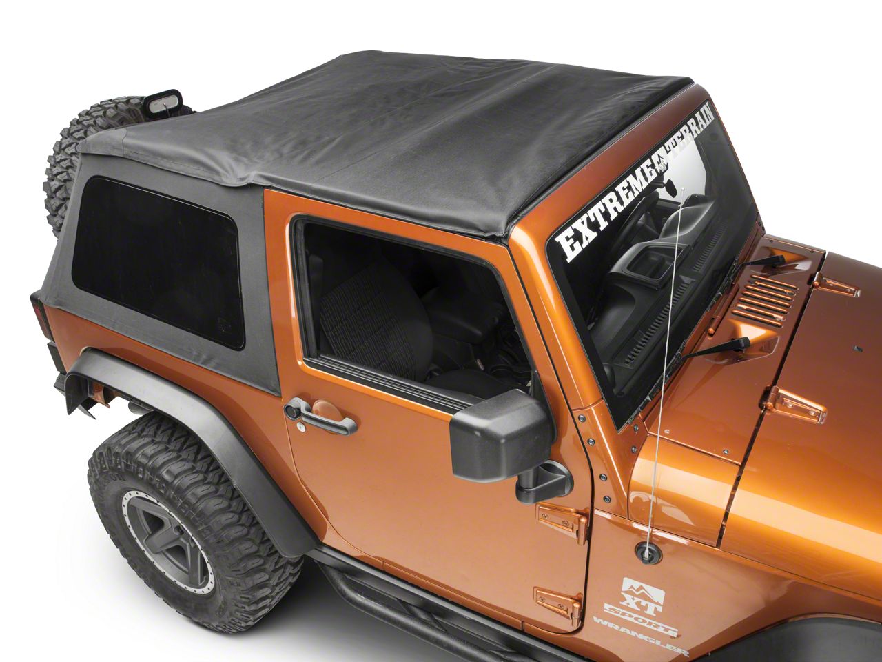 Smittybilt Bowless Combo Soft Top with Tinted Windows (10-18 Jeep Wrangler  JK 2-Door)