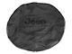 Mopar Jeep Logo Spare Tire Cover; Black Denim; 30 to 31-Inch Tire Cover (07-24 Jeep Wrangler JK & JL)