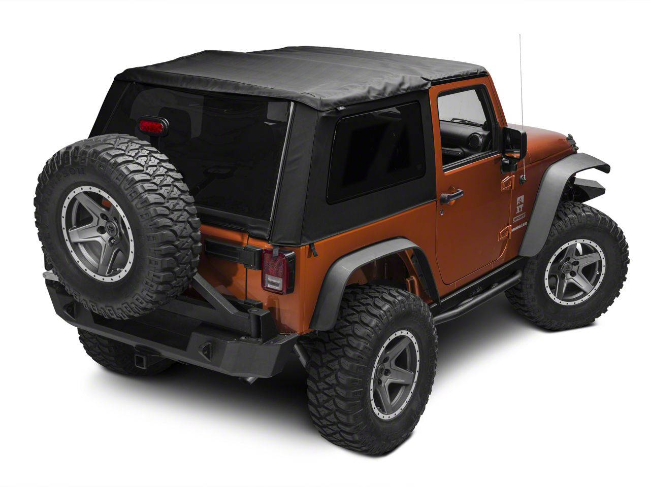 Bestop Jeep Wrangler Trektop NX Glide Soft Top; Black Twill 54922-17 (07-18 Jeep  Wrangler JK 2-Door) - Free Shipping