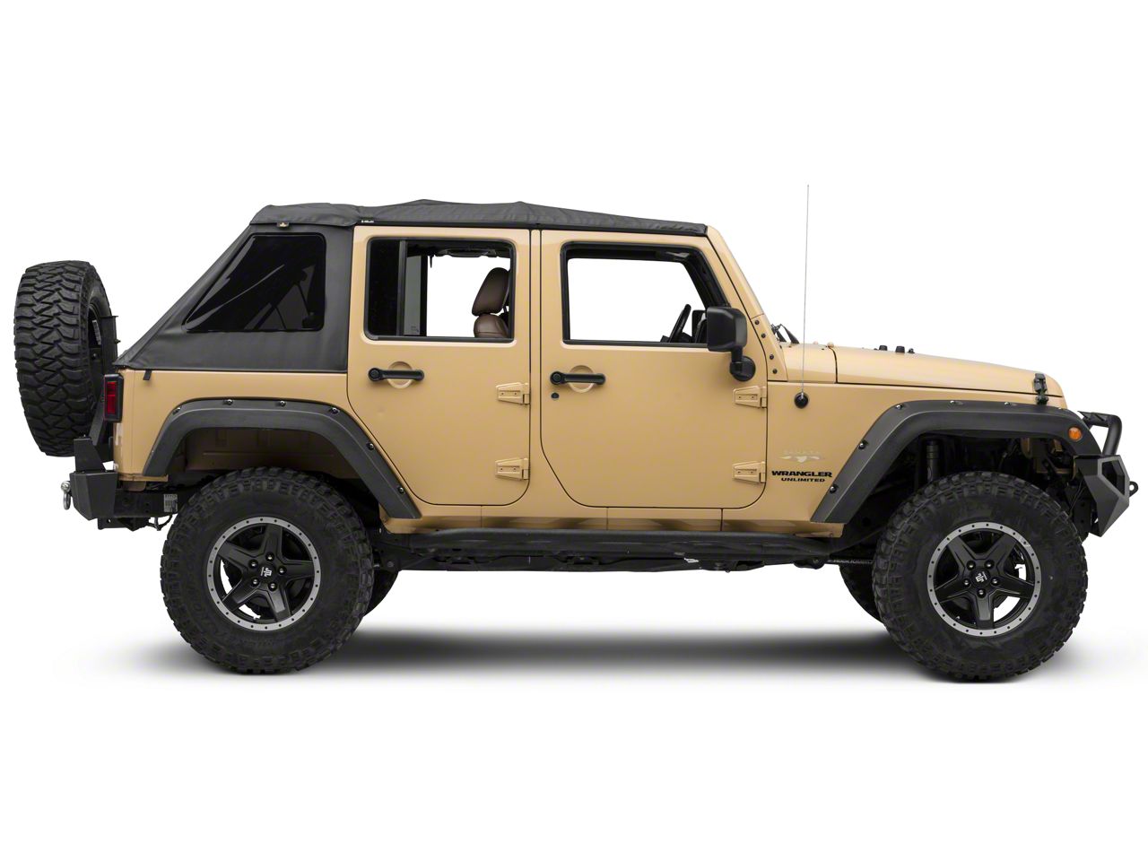 Bestop Jeep Wrangler Trektop NX Glide Soft Top; Black Diamond 54923-35  (07-18 Jeep Wrangler JK 4-Door) - Free Shipping