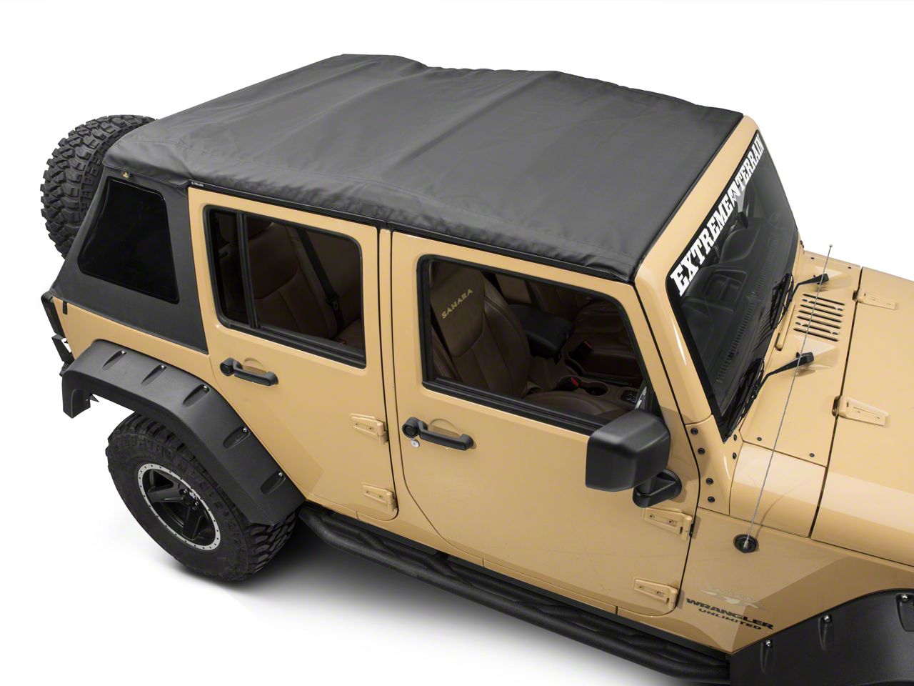 Bestop Jeep Wrangler Trektop NX Glide Soft Top; Black Diamond 54923-35 (07- 18 Jeep Wrangler JK 4-Door) - Free Shipping