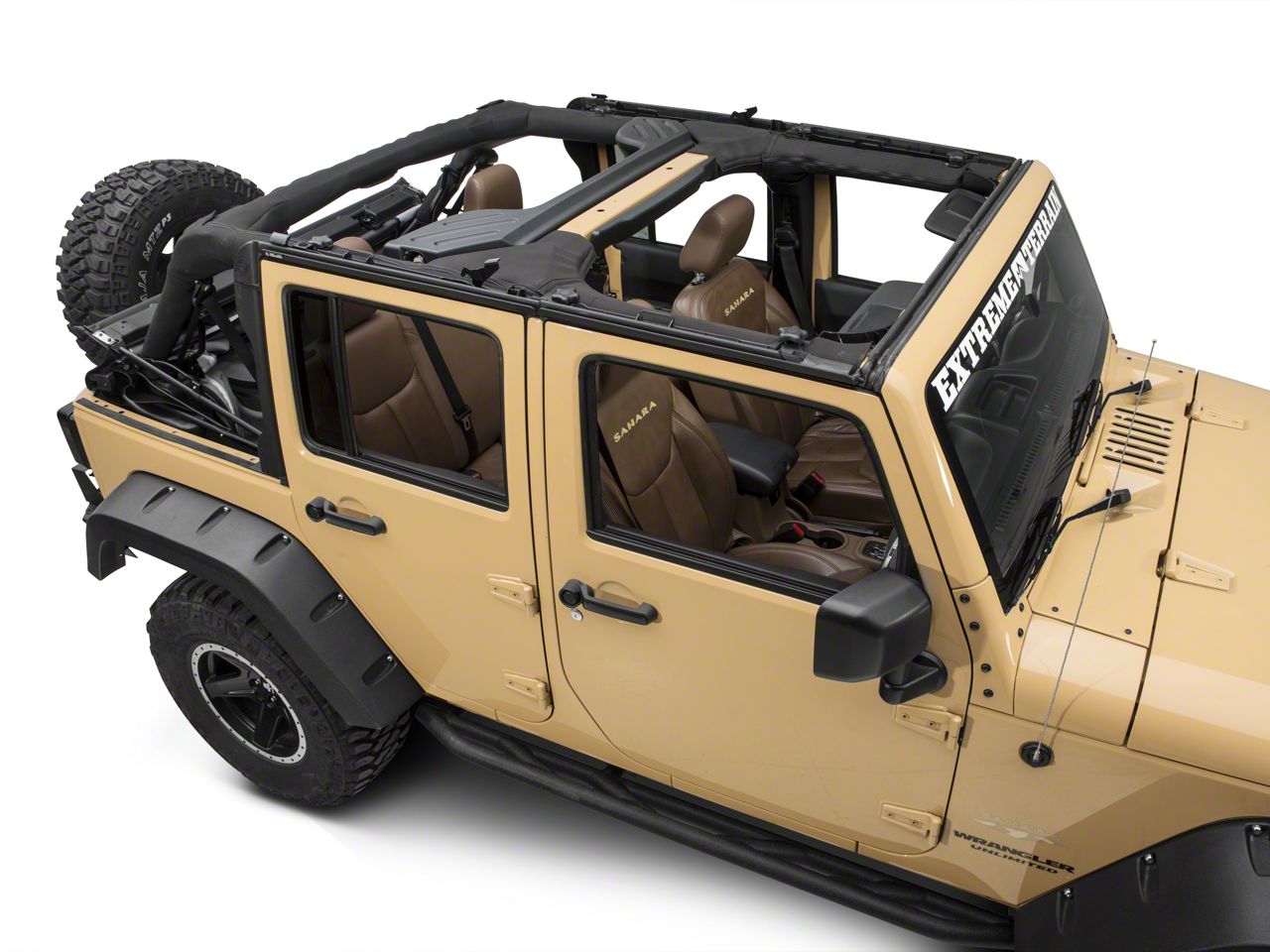 Bestop Jeep Wrangler Trektop NX Glide Soft Top; Black Diamond 54923-35  (07-18 Jeep Wrangler JK 4-Door) - Free Shipping