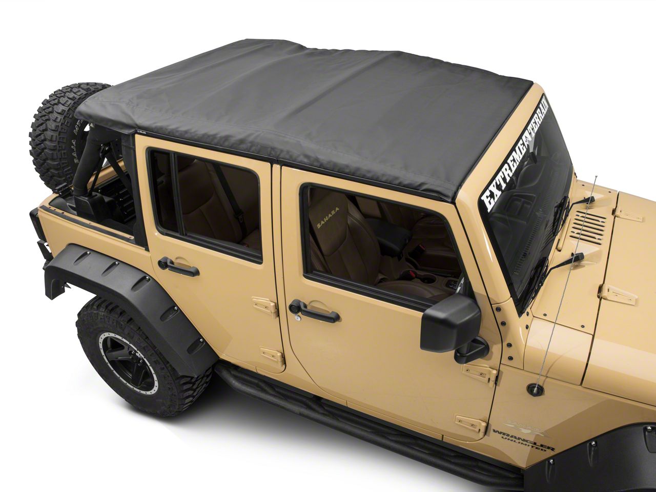 Bestop Jeep Wrangler Trektop NX Glide Soft Top; Black Diamond 54923-35 (07-18  Jeep Wrangler JK 4-Door) - Free Shipping