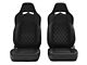 Corbeau Trailcat Reclining Seats; Black Vinyl/Black Stitching; Pair (Universal; Some Adaptation May Be Required)