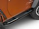 3-Inch Round Side Step Bars; Black (07-18 Jeep Wrangler JK 2-Door)