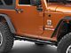 3-Inch Round Side Step Bars; Black (07-18 Jeep Wrangler JK 2-Door)