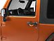 Rugged Ridge Elite Door Handle Inserts; Black (07-18 Jeep Wrangler JK 2-Door)