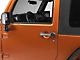Rugged Ridge Elite Door Handle Inserts; Raw Aluminum (07-18 Jeep Wrangler JK 2-Door)