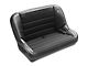 Corbeau 40-Inch Baja Bench Suspension Seat; Black Vinyl/Cloth (97-06 Jeep Wrangler TJ)