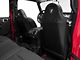 Corbeau Baja RS Suspension Seats; Black Vinyl/Red Cloth; Pair (Universal; Some Adaptation May Be Required)