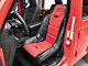 Corbeau Baja SS Suspension Seat; Black Vinyl/Red Cloth (Universal; Some Adaptation May Be Required)