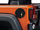 Rugged Ridge Locking Fuel Door Cover; Black Aluminum (07-18 Jeep Wrangler JK)