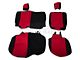 Rugged Ridge Neoprene Rear Seat Cover; Black/Red (07-18 Jeep Wrangler JK 4-Door)