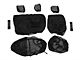 Rear Seat Cover; Black/Gray (07-11 Jeep Wrangler JK 4-Door)