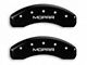 MGP Brake Caliper Covers with MOPAR Logo; Black; Front and Rear (07-18 Jeep Wrangler JK)