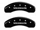 MGP Brake Caliper Covers with Jeep Wrangler Logo; Black; Front and Rear (07-18 Jeep Wrangler JK)