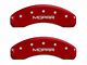 MGP Brake Caliper Covers with MOPAR Logo; Red; Front and Rear (03-06 Jeep Wrangler TJ w/ Rear Disc Brakes)