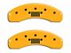 MGP Brake Caliper Covers with Jeep Grille Logo; Yellow; Front and Rear (03-06 Jeep Wrangler TJ w/ Rear Disc Brakes)