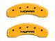 MGP Brake Caliper Covers with MOPAR Logo; Yellow; Front and Rear (07-18 Jeep Wrangler JK)