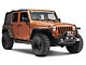 RedRock Stubby Winch Front Bumper with LED Fog Lights and Over-Rider Hoop (07-18 Jeep Wrangler JK)