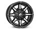 Fuel Wheels Coupler Matte Black Machined Wheel; 18x9; -12mm Offset (97-06 Jeep Wrangler TJ)