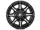 Fuel Wheels Coupler Matte Black Machined Wheel; 18x9; -12mm Offset (97-06 Jeep Wrangler TJ)