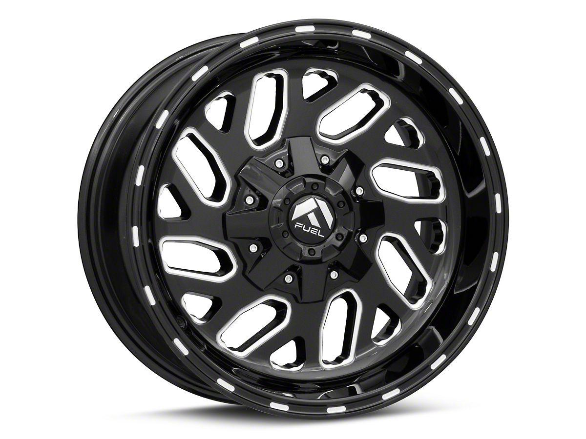 Fuel Wheels Triton Gloss Black Milled Wheel; 17x9; 1mm Offset (97-06 Jeep  Wrangler TJ)