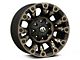 Fuel Wheels Vapor Matte Black Machined Wheel; 17x9; 1mm Offset (97-06 Jeep Wrangler TJ)