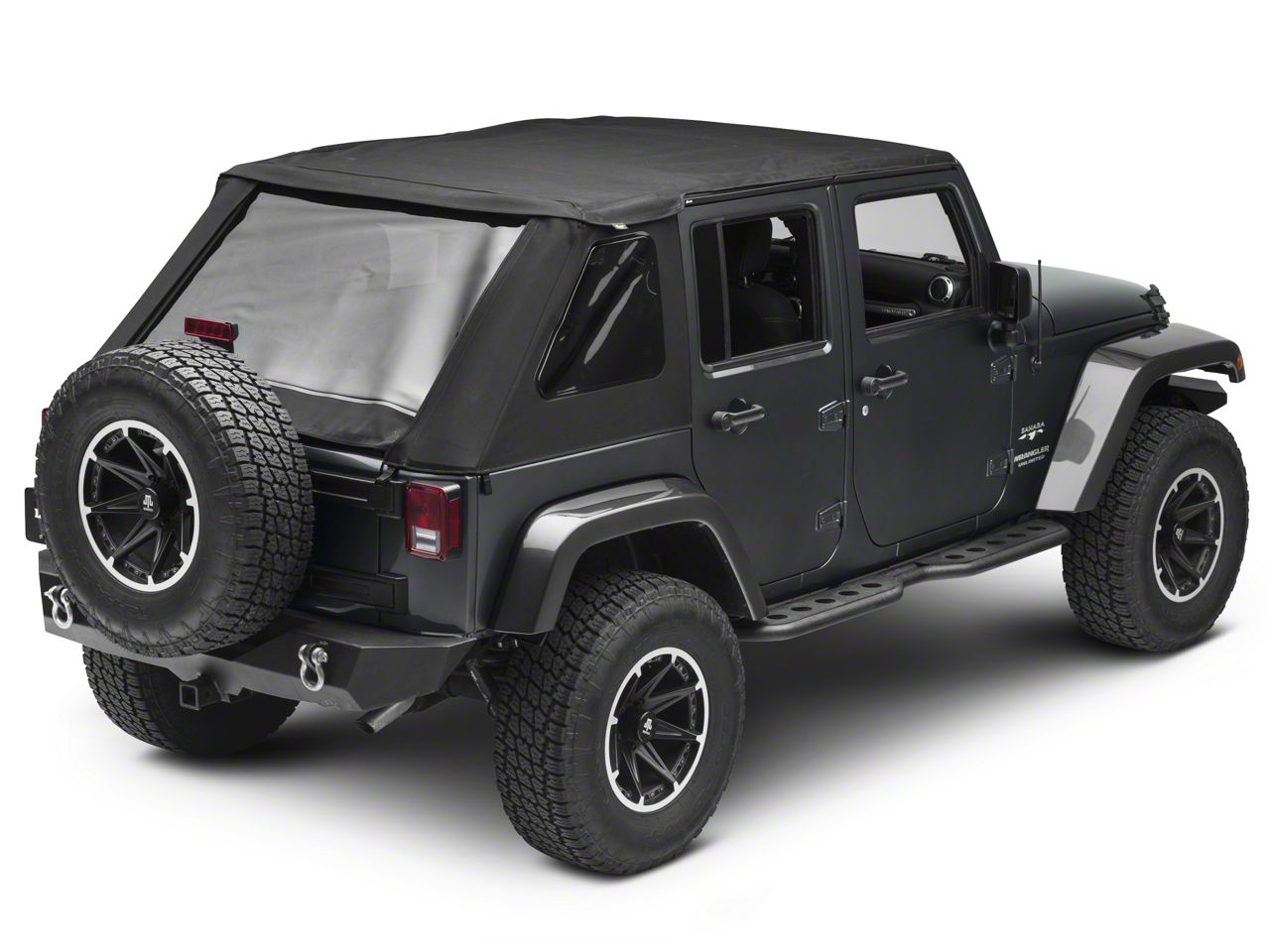 Bestop Jeep Wrangler Trektop NX Soft Top; Black Twill 56853-17 (07-18 Jeep  Wrangler JK 4-Door) - Free Shipping